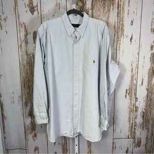 Polo Ralph Lauren Men's White Striped Button Down Shirt. Size 2XB